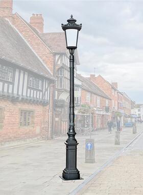 欧式庭院灯双头压铸铝led户外草地灯太阳能3米小区景观灯