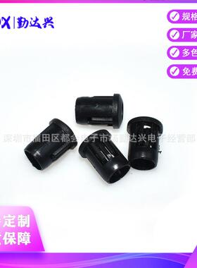LED灯套F5/5mm长套灯套F5平扣灯帽黑色塑料胶套5mm面板led灯座