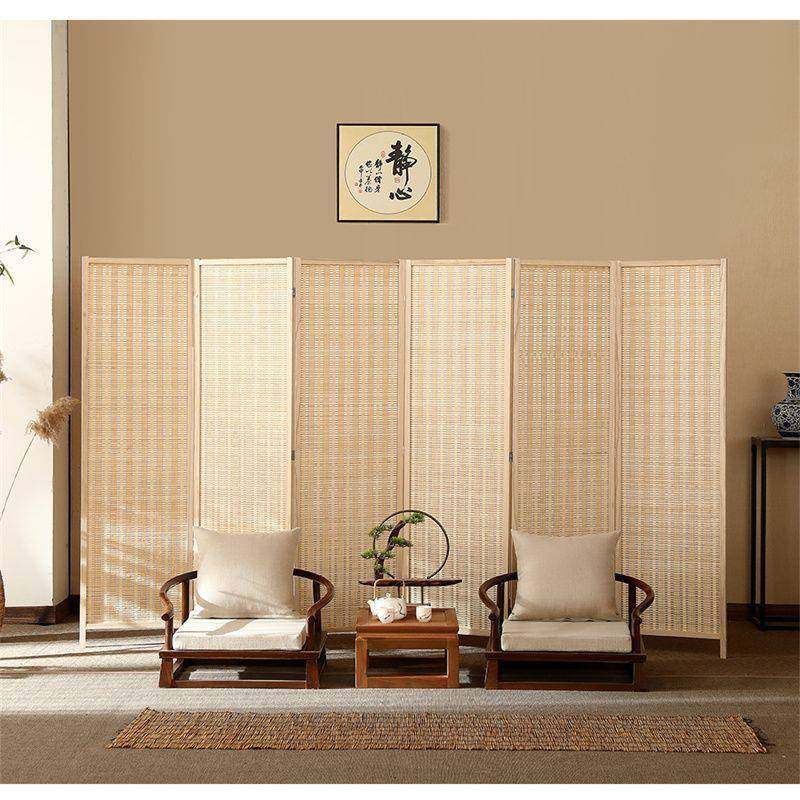 竹编移动屏风玄关带滑轮实木简约折叠家用饭店办公室折屏推拉隔断,收纳整理,烫衣板及配件,淘宝优惠券,粉丝福利购,淘宝优惠卷