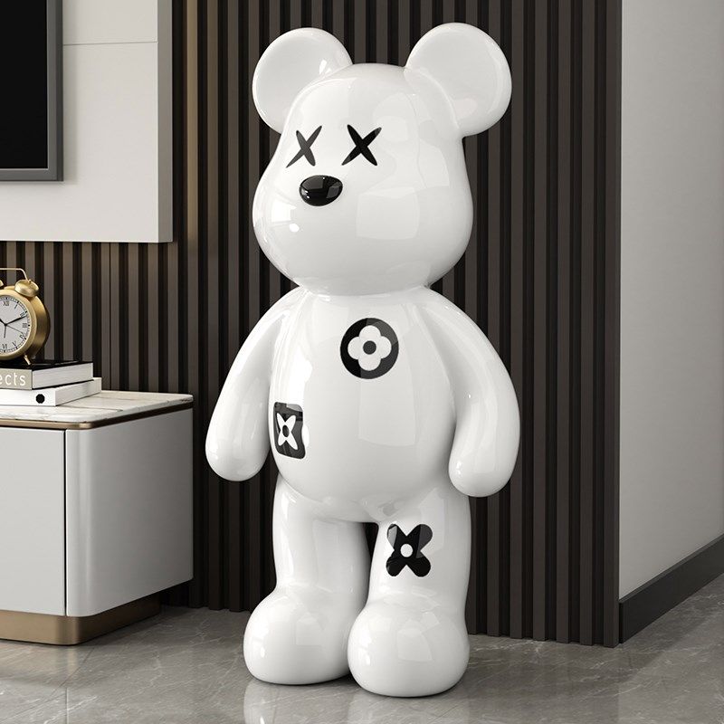 客厅大型落地摆件暴力熊网t红存钱罐家居电视柜沙发边装饰乔迁礼