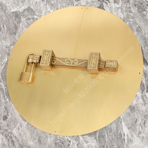 中式简约实木大门门栓木门插销门锁仿古全铜加厚农家院防盗门闩