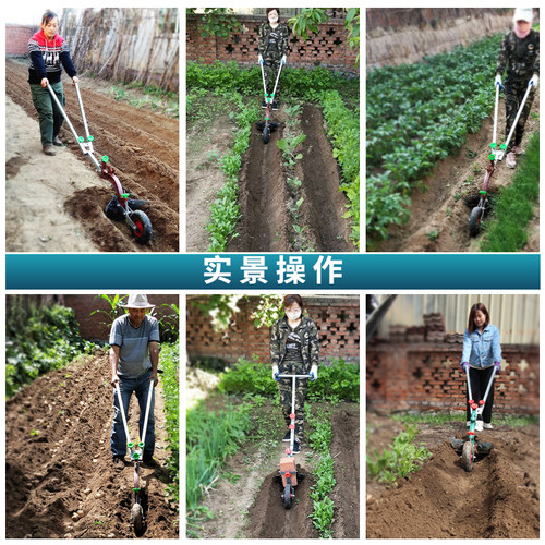 手拉犁翻地犁开沟器人工小型农用起垄耕地捞铧式犁微耕机犁翻土犁