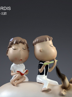 创意情侣骑毛驴新婚摆件结婚礼物婚房家居卧室装饰品轻奢情侣摆设