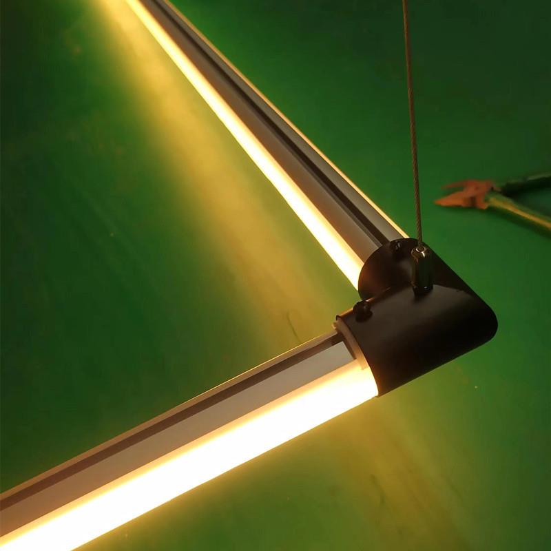 全发光圆管拼接造型灯2米*2长方形320°发光吊线安装高楼层吊灯