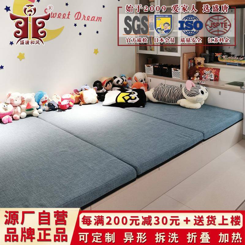 可拆洗折叠榻榻米垫椰棕床垫家用踏踏米阳台塌塌米飘窗垫可定