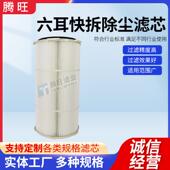 腾旺六耳快拆除尘滤芯滤筒塑粉滤芯工业除尘静电喷涂喷粉喷塑滤芯