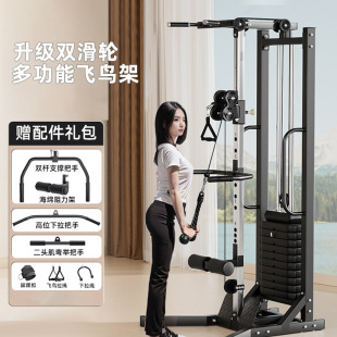 单边飞鸟龙门架高位下拉综合训练器引体向上架家用多功能健身器材