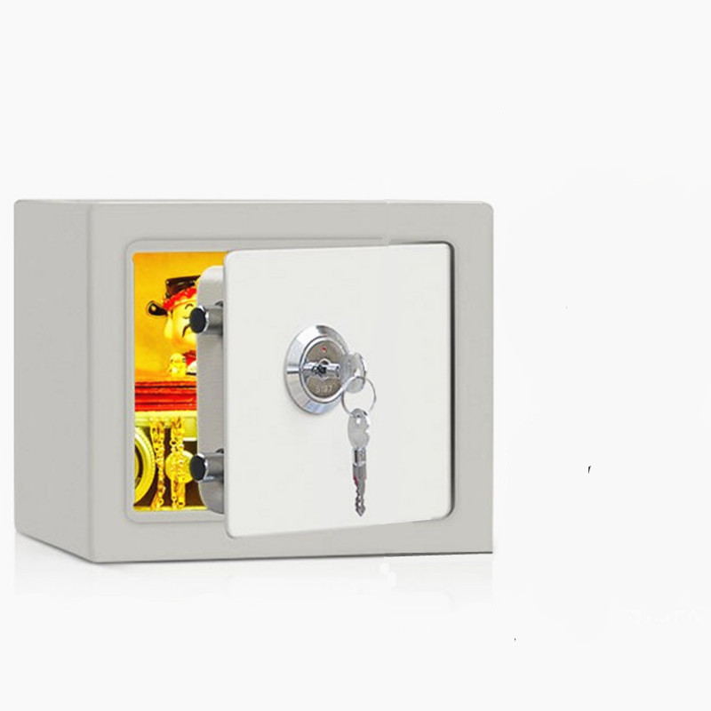保险柜家用保管箱l小型入墙迷你机械保险箱办公钱箱收银箱带锁铁