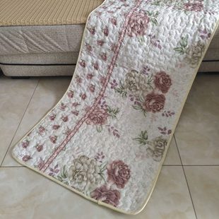 水洗棉沙发垫防滑布艺清新田园垫布中式皮沙发四季通用长椅子垫冬