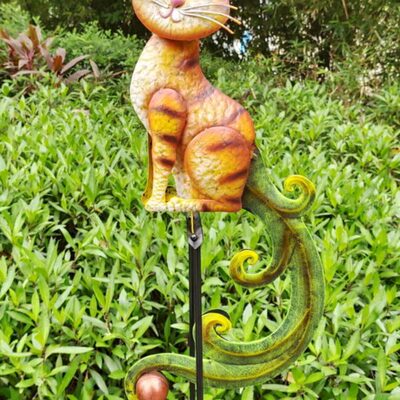 铁艺装饰户外创意装置摆件摇摆猫咪玩具动物平衡器庭院花园艺设计