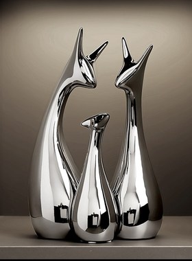 现代酒柜装饰品摆件高端轻奢大气上档次客厅O电视柜餐边柜乔迁礼