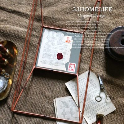 叁杉家居古董邮票铁艺立体镜面壁挂创意民宿照片墙装饰文艺范