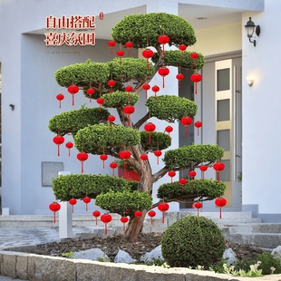 小灯笼树上挂饰盆景装饰品小摆件春节挂饰户外防水防晒挂在树上的