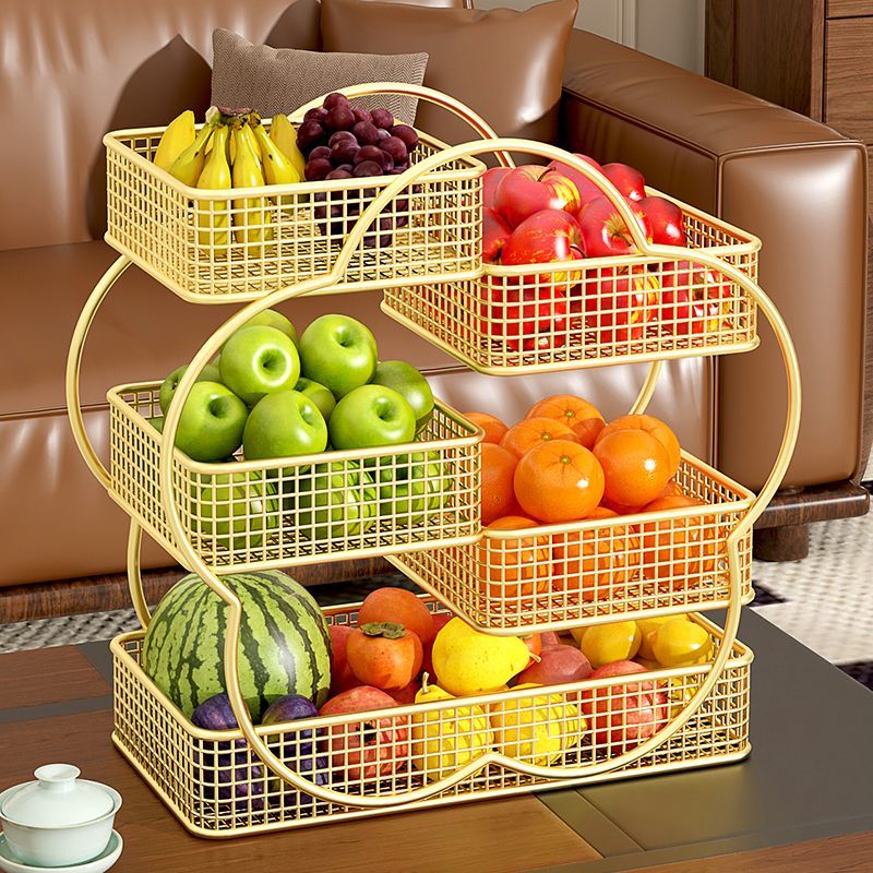 300中古风水果盘家用客厅茶几多层果篮糖果点心干果零食摆放置物