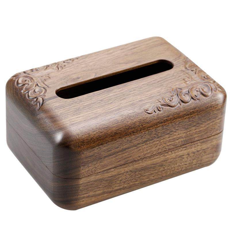 黑胡桃木创意收纳抽纸盒新中式办公简约木质纸巾盒实木高档抽纸盒,收纳整理,纸巾盒,淘宝优惠券,粉丝福利购,淘宝优惠卷
