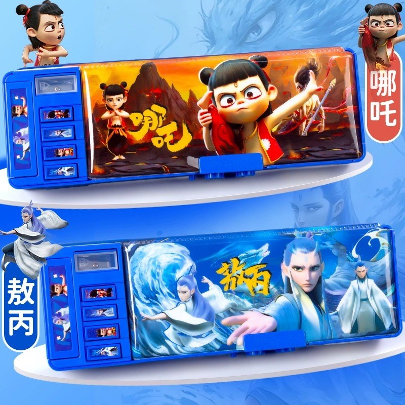 2025年新款哪吒文具盒男孩款耐脏实用大容量哪咤笔袋敖Z丙多功能