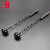 紫光檀按捶鸭蛋捶紫光檀弹簧锤实木黑檀健身捶