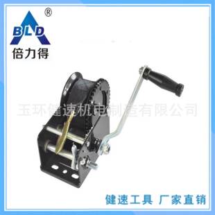 倍力得手动绞盘提升机绞盘2500磅 双速配织带KW2500重型 lbs