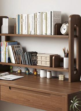 桌上书架桌面置物架实木可调节移动书立学生简易小型柜子收纳整理