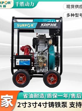 现货234寸铸铁泵清水泵高压水泵高流量柴油汽油抽水机农用