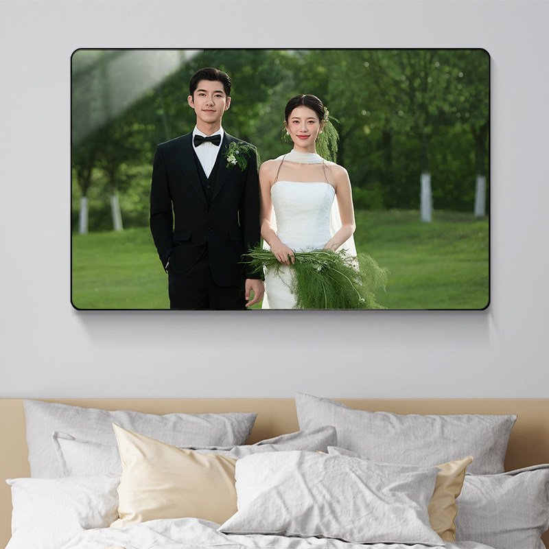 婚纱照全家福相框挂墙定制放大冲洗照片做床头结婚照打印制作挂画