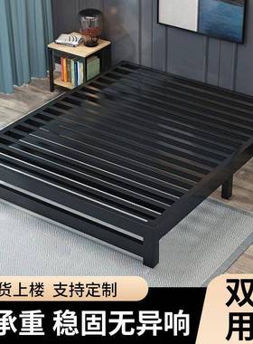 铁架床无床头加固加厚床双人床1.8x2米铁艺床架1米单人铁艺铁床厂