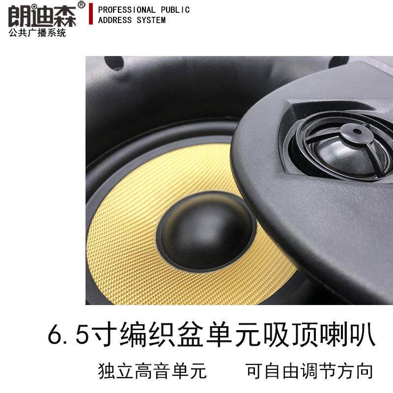 朗迪森吸顶喇叭HIFI6.5英寸天花喇叭30W-80W立体声8欧外贸款