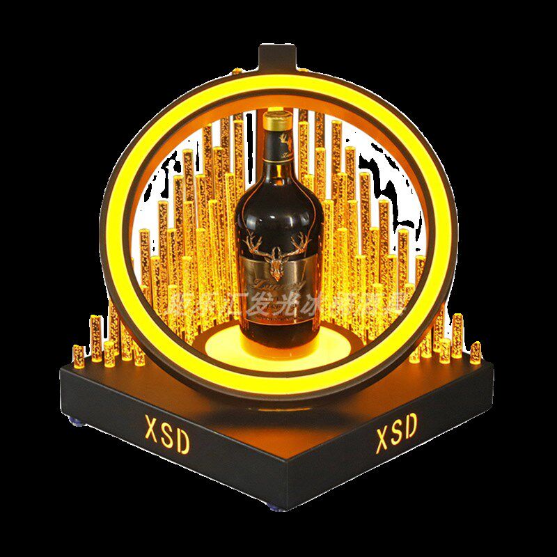酒吧发光酒座网红创意黑桃A香槟展示架夜场洋酒XO酒托可定制酒座