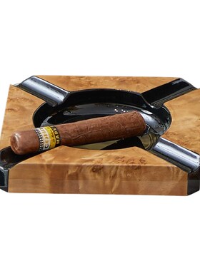 高档酒店会所茶几软装布置雪茄烟灰缸高端大气上档次高级感摆件