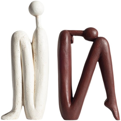 现代简约圆头火柴人摆件 客厅玄关装饰品样板间书柜酒柜桌面 软装