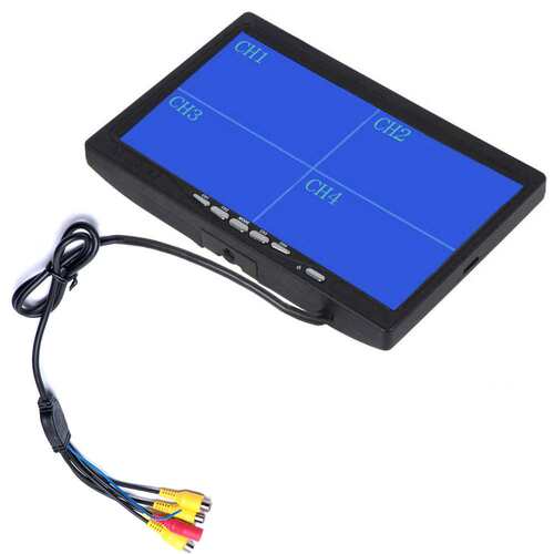 7寸四分割显示器7 Inch Split Screen Quad Monitor 4CH Video In