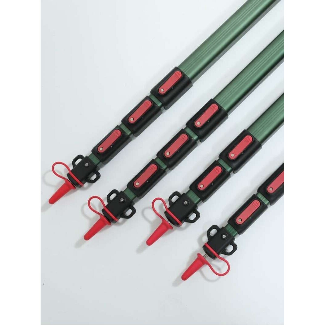 户外伸缩铝合金天幕杆3.5米可调4节按扣锁便携撑杆加粗41mm