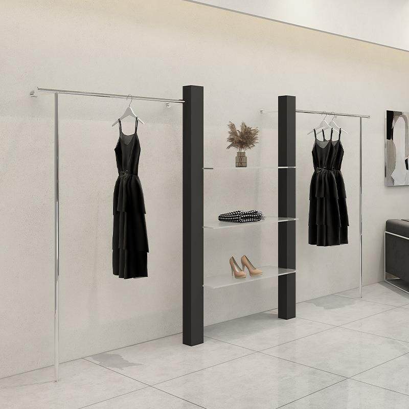 黑白极简风展示架服装店侧挂陈列架不锈钢中岛架落地式女装店挂衣,特色手工艺,其他特色工艺品,淘宝优惠券,粉丝福利购,淘宝优惠卷