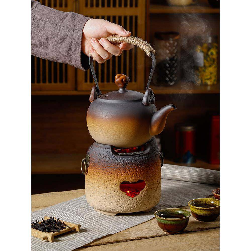 9QXC法风中式陶壶烧水壶电陶炉煮茶器陶瓷围炉煮茶壶明火碳炉罐提,金属材料及制品,金属加工件/五金加工件,淘宝优惠券,粉丝福利购,淘宝优惠卷