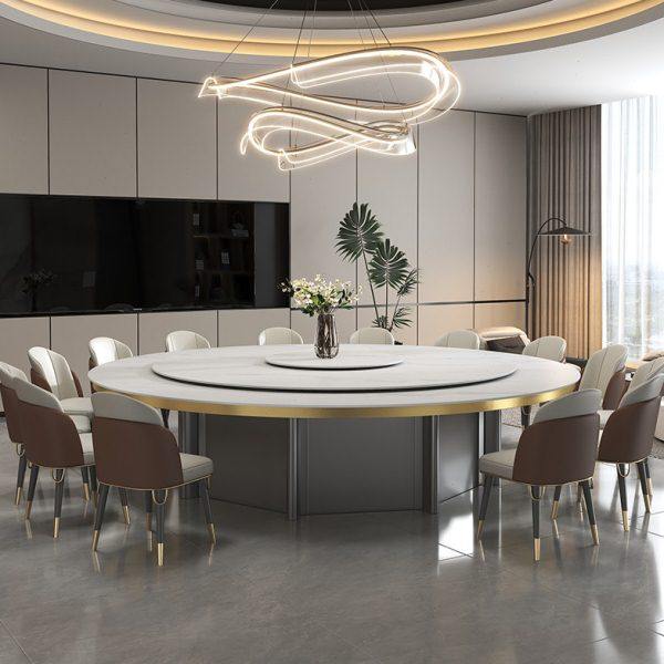 酒店电动餐桌大圆桌岩板餐桌火锅电磁炉15人20人高端餐厅包厢会所,住宅家具,岩板餐桌,淘宝优惠券,粉丝福利购,淘宝优惠卷