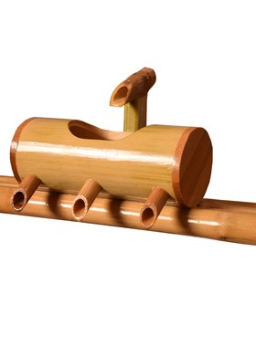 鱼缸流水器循环养鱼系统竹流水石槽假山造景水缸创意摆件喷泉配件