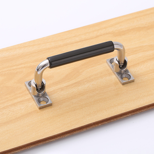 不锈钢工业折叠拉手提手XAN01 L100摇头活动拉手锥孔型带板把手