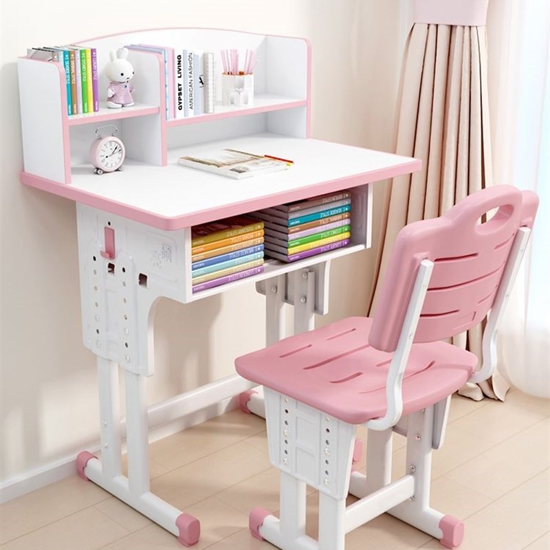 儿童书桌学习桌小学生课桌椅子家用可升降小孩Q作业套装写字桌16