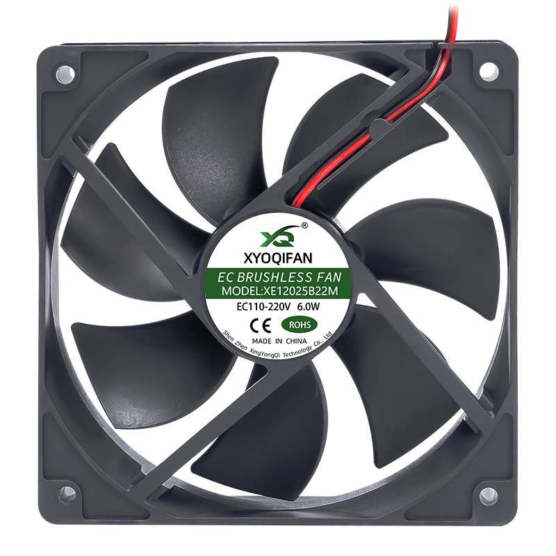 EC 12CM风扇 12025 双电压双滚珠AC110-220V DC60-240V 散热风扇