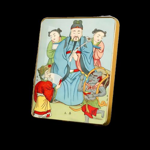 文昌帝君高清画像摆台相框挂画梓潼考神附体书房装饰金榜题名摆件