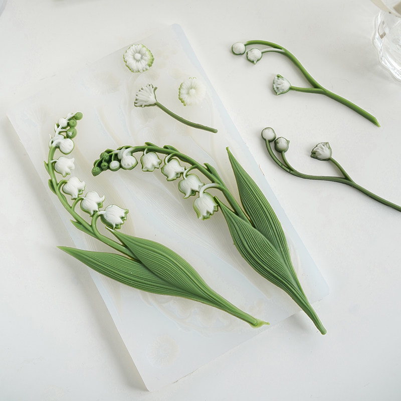 铃兰浮雕花朵硅胶模具 diy手工香薰蜡烛材料包 翻糖蛋糕烘焙模具,家居饰品,香薰DIY材料/工具,淘宝优惠券,粉丝福利购,淘宝优惠卷