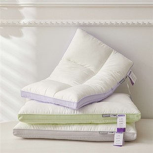 吸湿快干抗菌护颈枕芯助眠高回弹中低枕头软硬适中承托立体可水洗