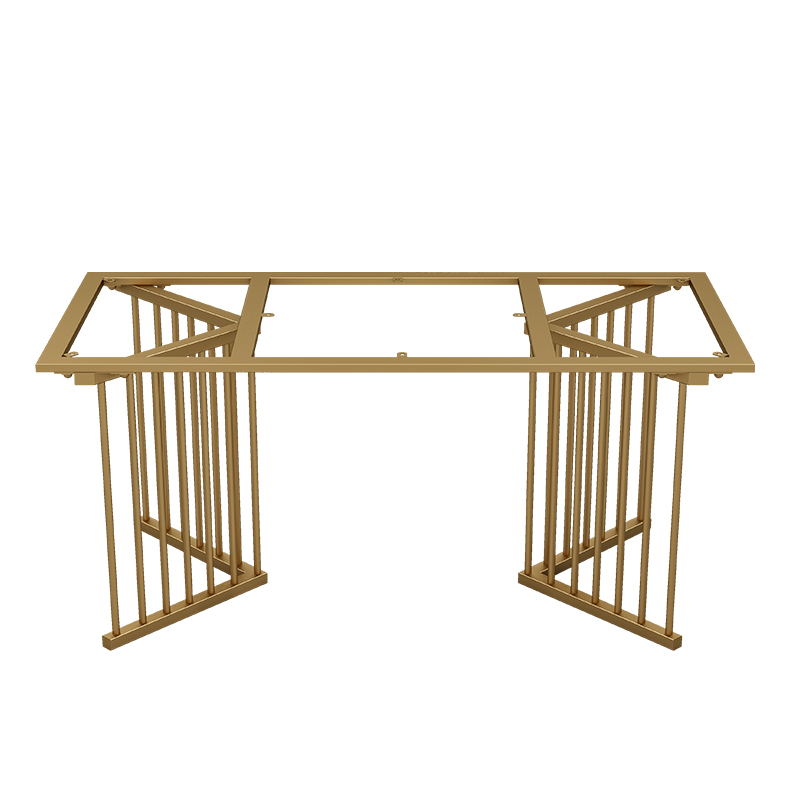 定制大理石岩板桌腿支架轻奢餐桌大板办公会议书桌子腿金属支撑架