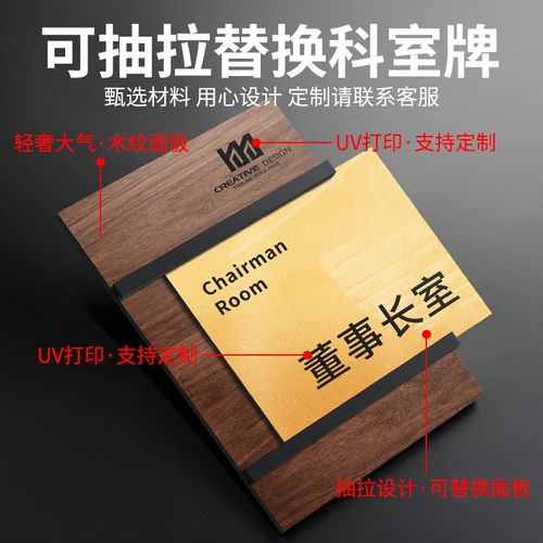 总经理室门牌高级感可抽拉式董事长接待会议综合办公室标识牌创意