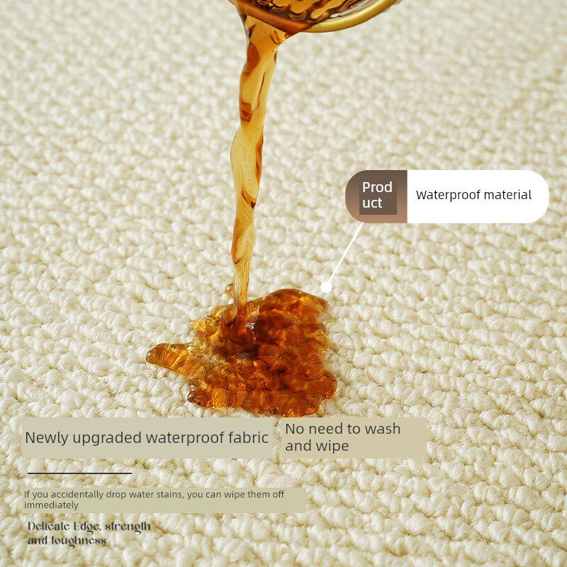 地毯全剑麻客厅沙发纯色日式风格高端房阳台家居奶油地板垫卧室加