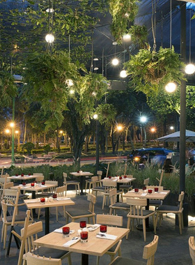 仿真植物绿色叶垂吊酒吧清吧音乐餐厅吊I挂橱窗天花板悬挂空中盆