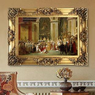 法国拿破仑和约瑟芬的加冕礼大卫世界名画人物油画欧式办公室壁画