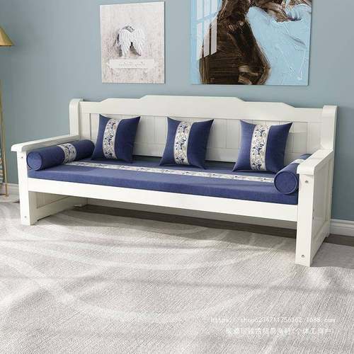 新款中式实木沙发卧室组合小户型出租房家用农村木沙发椅YR