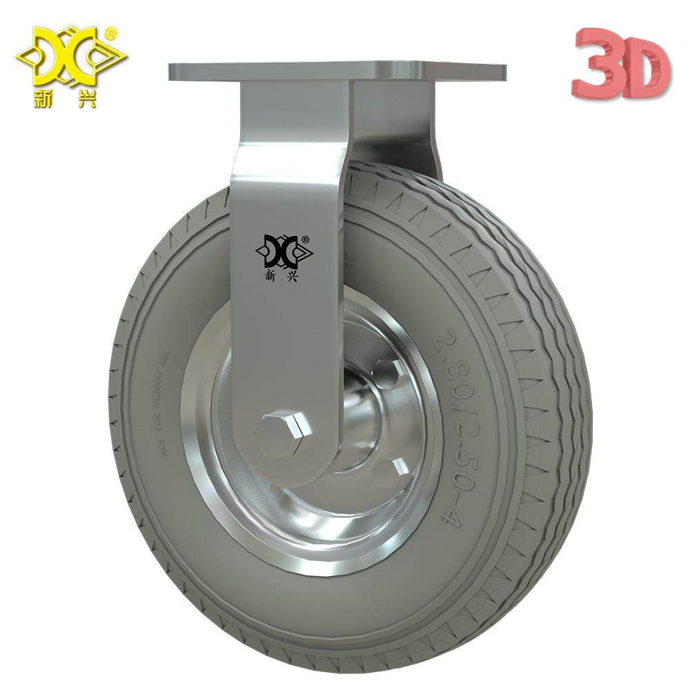 重型8寸镀锌PU发泡固定轮实心灰胶脚轮免充气橡胶轮手推车轮,自行车/骑行装备/零配件,更多零件/配件,淘宝优惠券,粉丝福利购,淘宝优惠卷