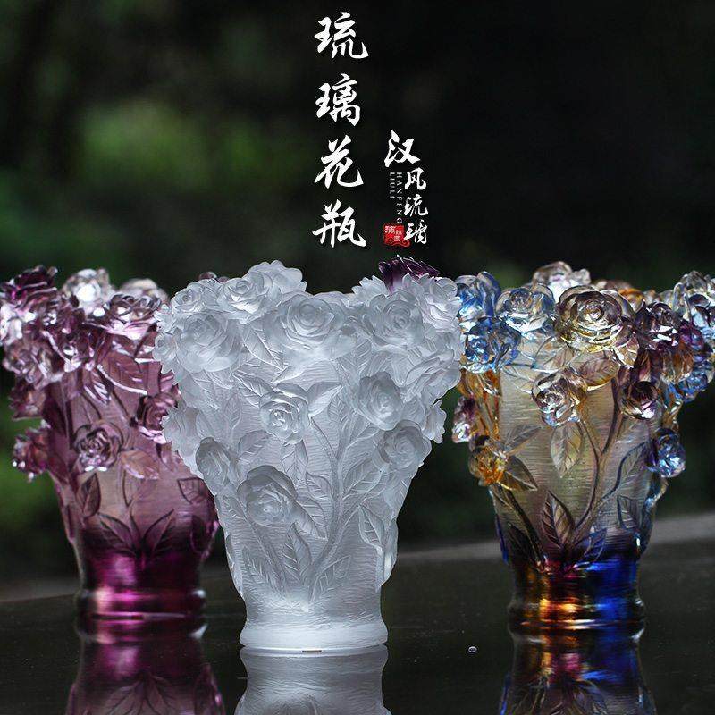 古法琉璃花瓶轻奢创意玫瑰瓶居家客厅卧室书房玄关摆放装饰插花,金属材料及制品,金属加工件/五金加工件,淘宝优惠券,粉丝福利购,淘宝优惠卷